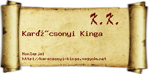 Karácsonyi Kinga névjegykártya