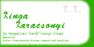 kinga karacsonyi business card